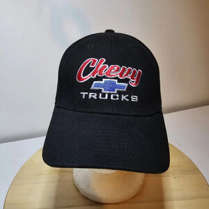 Chevy Trucks Adjustable Strap Back Baseball Hat Black By Hot Rods Plus see pictu